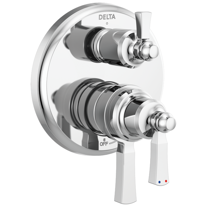 Delta Dorval T27856 Traditional 2-Handle Monitor 17 Series Valve Trim with 3 Setting Diverter