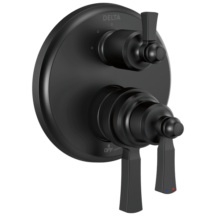 Delta Dorval T27856 Traditional 2-Handle Monitor 17 Series Valve Trim with 3 Setting Diverter