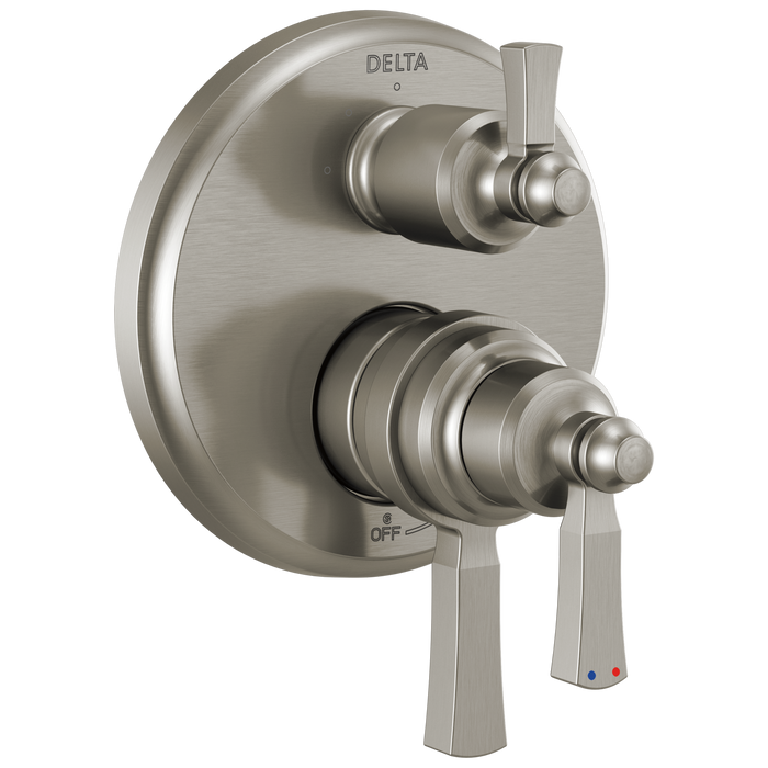 Delta Dorval T27856 Traditional 2-Handle Monitor 17 Series Valve Trim with 3 Setting Diverter