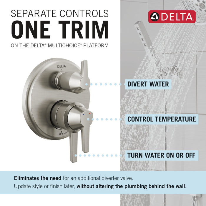 Delta Galeon T27871 17S Integrated Diverter Trim - 3 Setting, lumicoat stainless - view 3