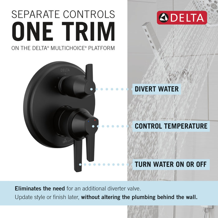 Delta Galeon T27871 17S Integrated Diverter Trim - 3 Setting, matte black - view 3