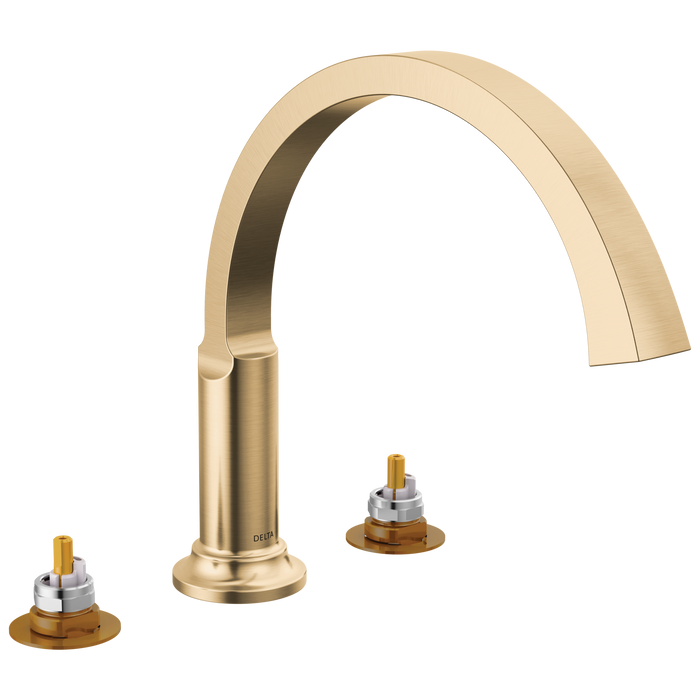 Delta Tetra T2788 Roman Tub Trim, lumicoat champagne bronze