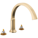 Delta Tetra T2788 Roman Tub Trim, lumicoat champagne bronze