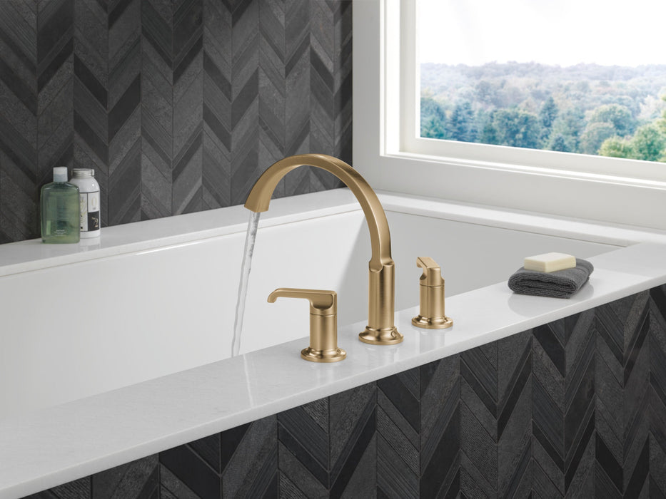 Delta Tetra T2788 Roman Tub Trim, lumicoat champagne bronze - view 4