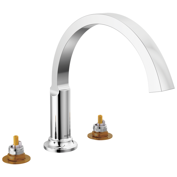 Delta Tetra T2788 Roman Tub Trim, lumicoat chrome
