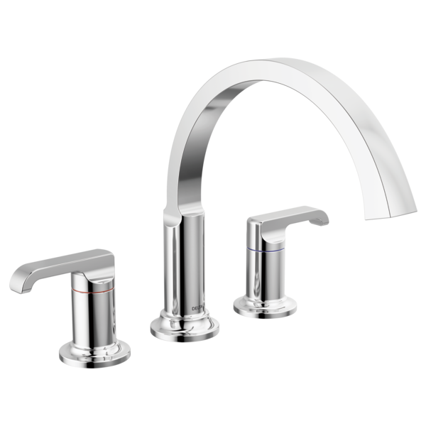 Delta Tetra T2788 Roman Tub Trim, lumicoat chrome - view 2