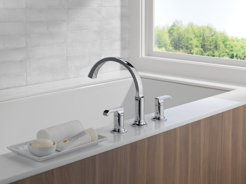 Delta Tetra T2788 Roman Tub Trim, lumicoat chrome - view 5