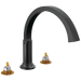 Delta Tetra T2788 Roman Tub Trim, matte black