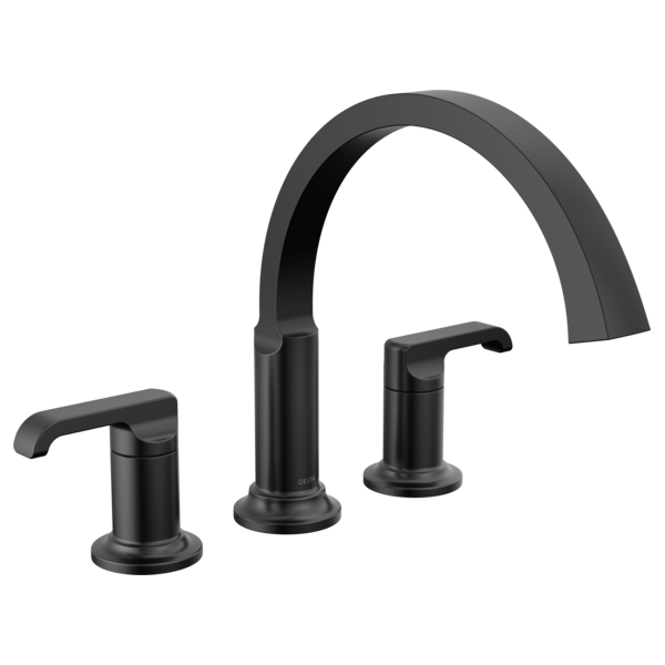 Delta Tetra T2788 Roman Tub Trim, matte black - view 2