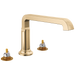Delta Tetra T2789 Roman Tub Trim, lumicoat champagne bronze