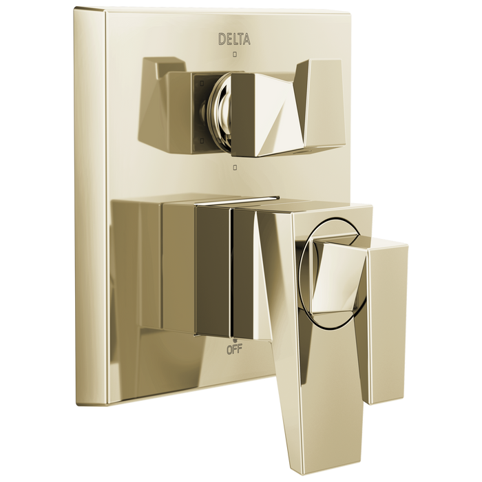 Delta Trillian T27943 Two-Handle Monitor 17 Series Valve Trim with 6-Setting Diverter, lumicoat polished nickel