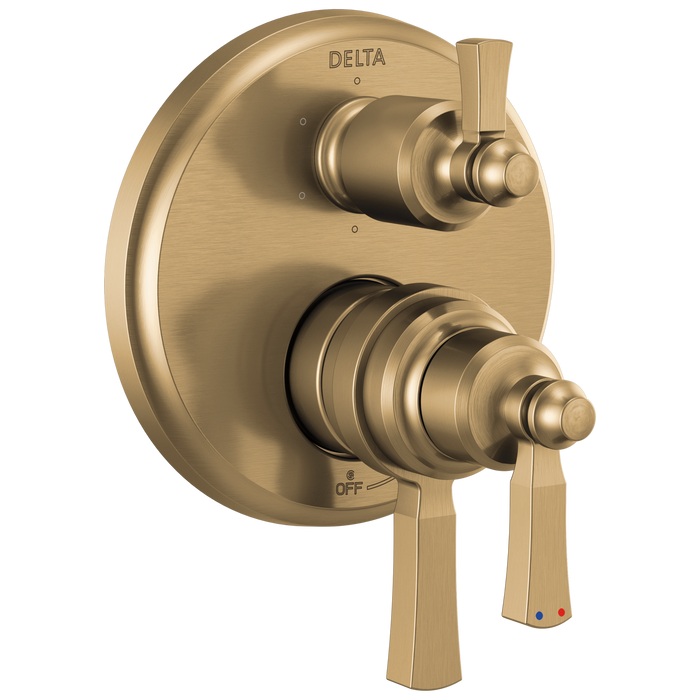 Delta Dorval T27956 Traditional 2-Handle Monitor 17 Series Valve Trim with 6 Setting Diverter