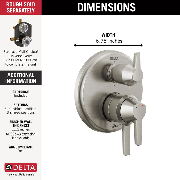 Delta Galeon T27971 17S Integrated Diverter Trim - 6 Setting