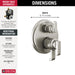 Delta Tetra T27989 17 Series Integrated Diverter Trim with 6-Setting, lumicoat stainless - view 3
