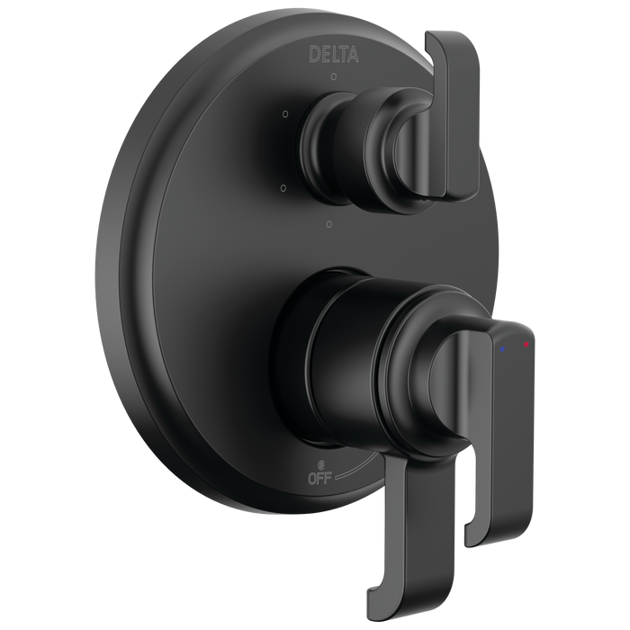 Delta Tetra T27989 17 Series Integrated Diverter Trim with 6-Setting, matte black