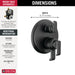 Delta Tetra T27989 17 Series Integrated Diverter Trim with 6-Setting, matte black - view 3
