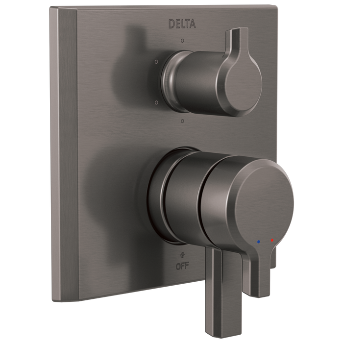 Delta Pivotal T27999 Monitor 17 Series Valve Trim with 6-Setting Integrated Diverter, lumicoat black stainless