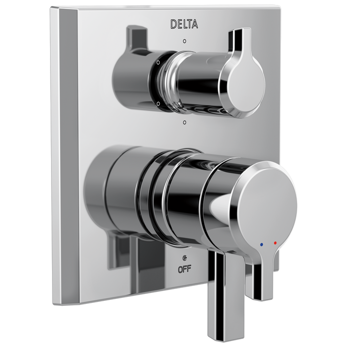 Delta Pivotal T27999 Monitor 17 Series Valve Trim with 6-Setting Integrated Diverter, lumicoat chrome