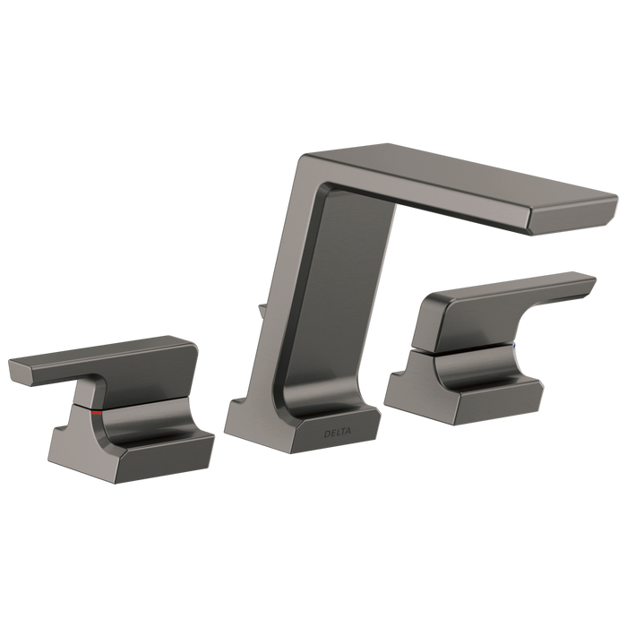 Delta Pivotal: Roman Tub Trim, lumicoat black stainless