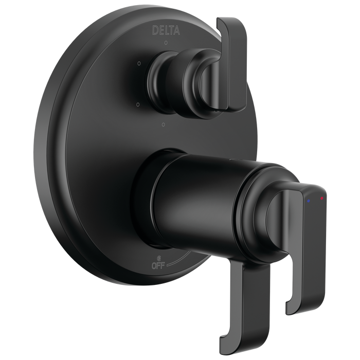 Delta Tetra T27T989 TempAssure 17T Series Integrated Diverter Trim with 6-Setting, matte black