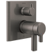 Delta Pivotal: TempAssure 17T Series Valve Trim with 6-Setting Integrated Diverter, lumicoat black stainless