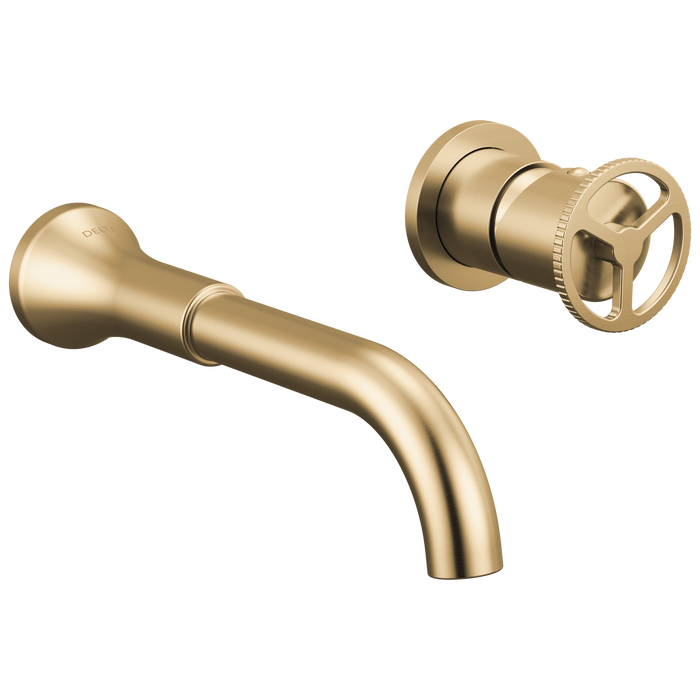 Delta Trinsic T3558LF Single Handle Wall Mount Bathroom Faucet Trim, champagne bronze