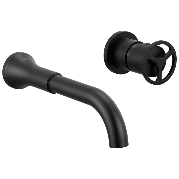 Delta Trinsic T3558LF Single Handle Wall Mount Bathroom Faucet Trim, matte black