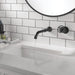 Delta Trinsic T3558LF Single Handle Wall Mount Bathroom Faucet Trim, matte black - view 4