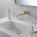 Delta Tetra T3589LF Single Handle Wall Mount Bathroom Faucet Trim, lumicoat champagne bronze - view 2