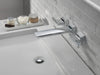 Delta Pivotal T3599LF Two-Handle Wall Mount Bathroom Faucet Trim, lumicoat chrome - view 2