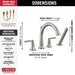 Delta Saylor T4735 Roman Tub Trim with Hand Shower, stainless - view 2