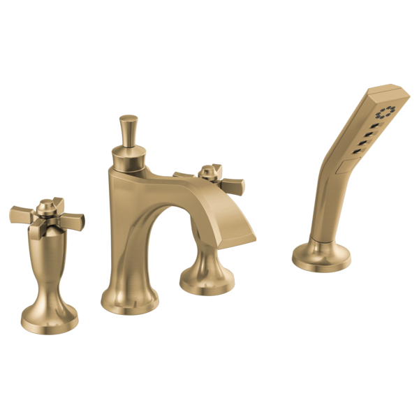 Delta Dorval T4756 Roman Tub with Hand Shower Trim - Less Handles, champagne bronze 2 - view 2