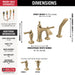 Delta Dorval T4756 Roman Tub with Hand Shower Trim - Less Handles, champagne bronze 2 - view 4