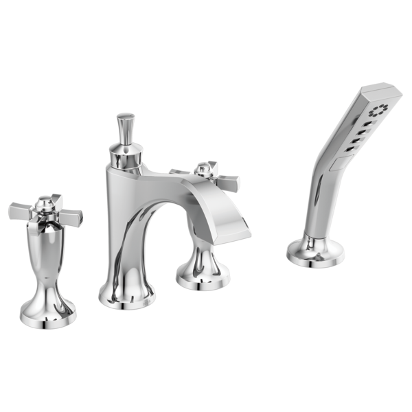 Delta Dorval T4756 Roman Tub with Hand Shower Trim - Less Handles, chrome 2 - view 2