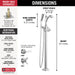 Delta Dorval T4756 Roman Tub with Hand Shower Trim - Less Handles, chrome - view 4