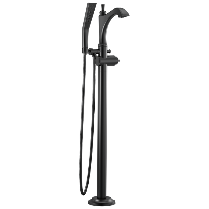 Delta Dorval T4756 Roman Tub with Hand Shower Trim - Less Handles, matte black