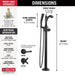Delta Dorval T4756 Roman Tub with Hand Shower Trim - Less Handles, matte black - view 4