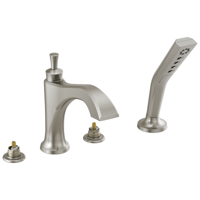 Delta Dorval T4756 Roman Tub with Hand Shower Trim - Less Handles, stainless 2