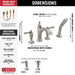 Delta Dorval T4756 Roman Tub with Hand Shower Trim - Less Handles, stainless 2 - view 4