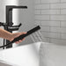 Delta Ara T4768 Single Handle Floor Mount Channel Spout Tub Filler Trim with Hand Shower, matte black - view 3