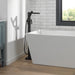Delta Ara T4768 Single Handle Floor Mount Channel Spout Tub Filler Trim with Hand Shower, matte black - view 4