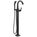 Delta Stryke T4777 Single Handle Floor Mount Tub Filler Trim, matte black