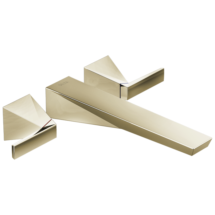 Delta Trillian T5743 Wall Mount Tub Filler Trim, lumicoat polished nickel