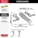 Delta Dorval T5756 Two Handle Wall Mount Tub Filler - Less Handles, chrome - view 4