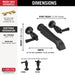 Delta Dorval T5756 Two Handle Wall Mount Tub Filler - Less Handles, matte black - view 4