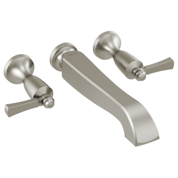 Delta Dorval T5756 Two Handle Wall Mount Tub Filler - Less Handles, stainless - view 2
