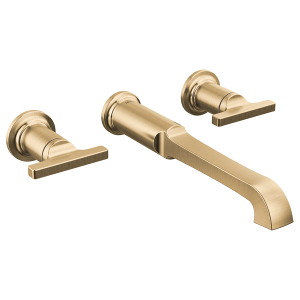Delta Tetra T5789 Wall Mount Tub Filler Trim, lumicoat champagne bronze - view 2