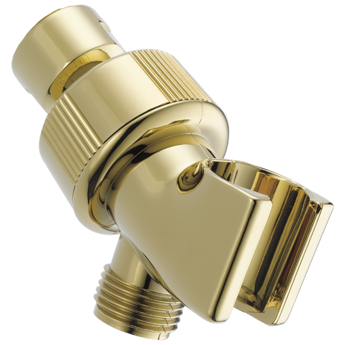 Delta Universal Showering Components U3401 Adjustable Shower Arm Mount for Hand Shower, polished brass