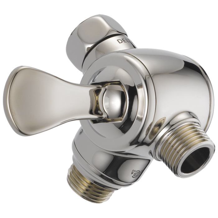 Delta Universal Showering Components U4929 3-Way Shower Arm Diverter for Hand Shower, polished nickel