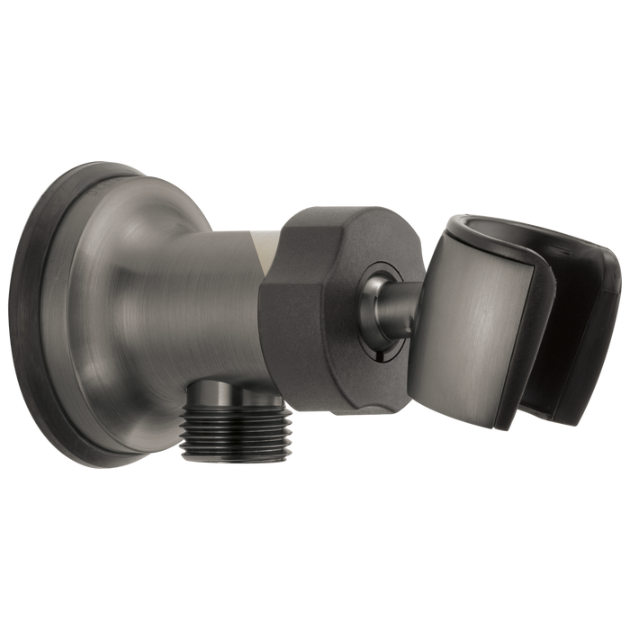 Delta Universal Showering Components U4985 Adjustable Wall Mount Elbow, black stainless